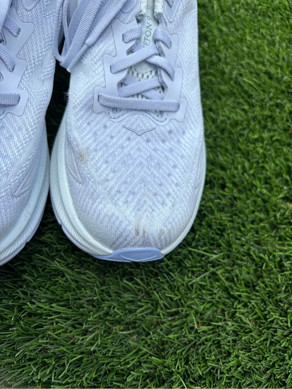 Hoka One One White Cushioned Running Shoes